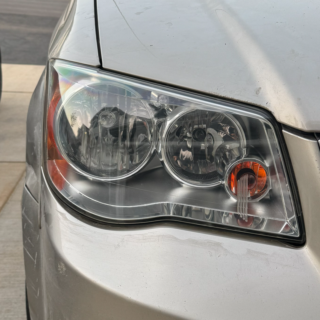 Silver Sedan after restoration